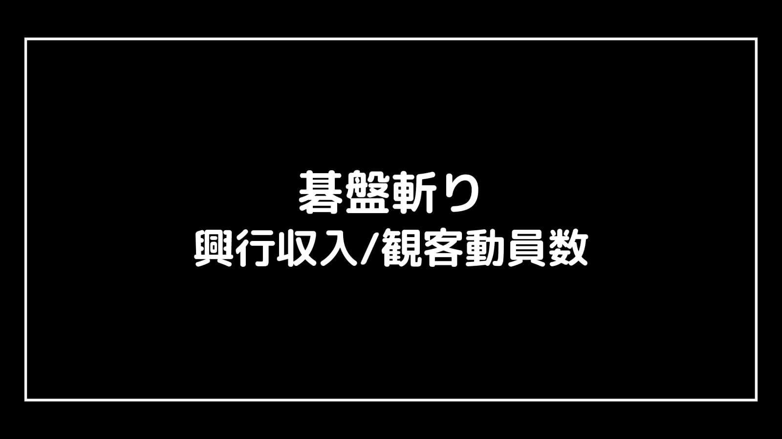 碁盤斬り｜2024年映画の興行収入と観客動員数の推移