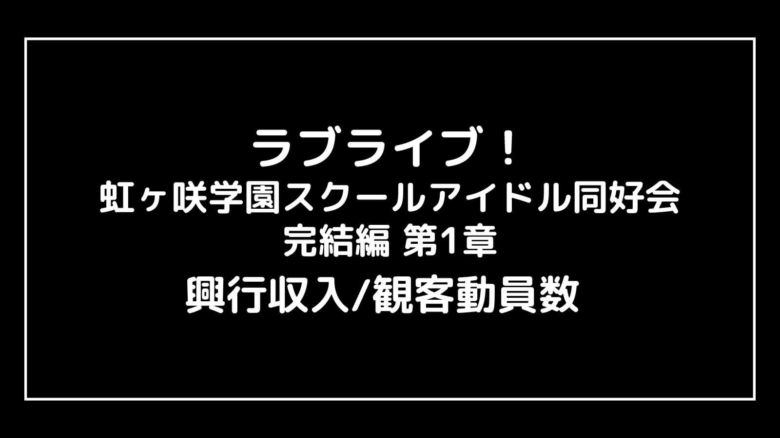 ラブライブ！虹ヶ咲学園スクールアイドル同好会 ｜2024年映画の興行収入と観客動員数の推移