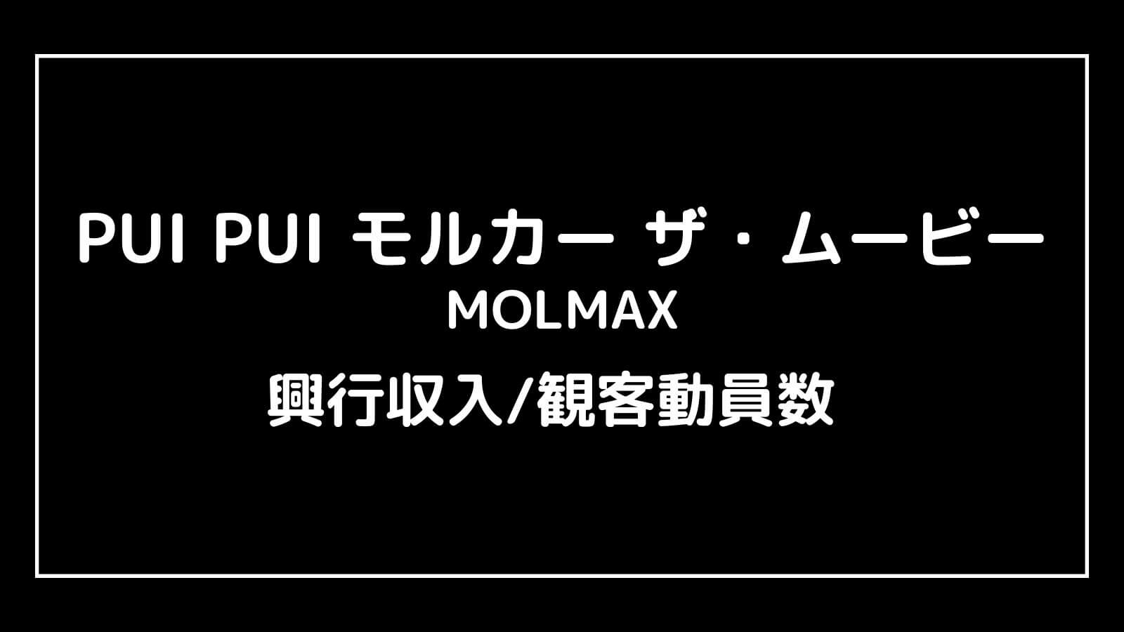 PUI PUI モルカー ザ・ムービー MOLMAX｜2024年映画の興行収入と観客動員数の推移