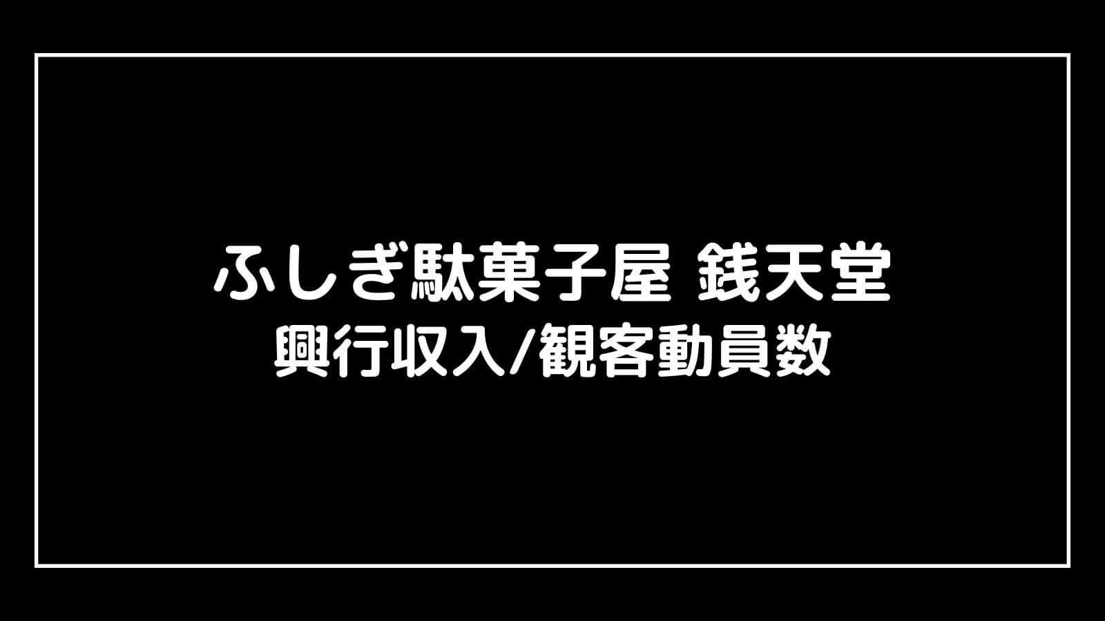 ふしぎ駄菓子屋 銭天堂｜実写映画の興行収入と観客動員数の推移